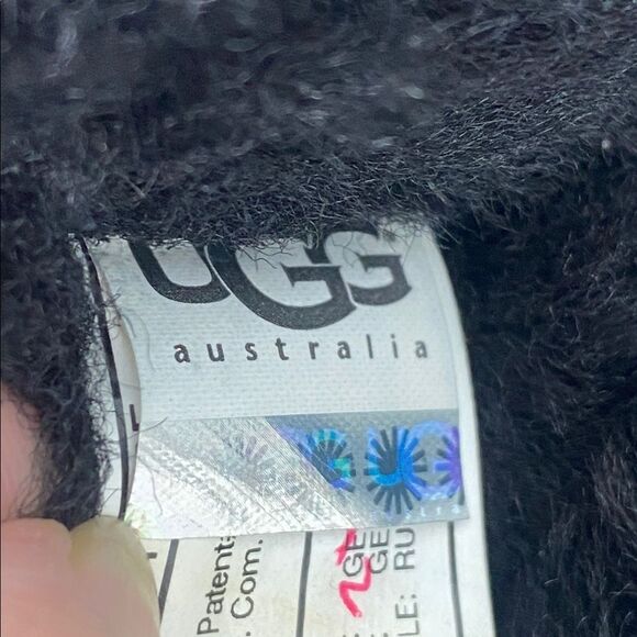 WOMEN'S UGG SUNDANCE REVIVAL BRAID BLACK TALL BOOT Sz 6 Boho Western Winter - Picture 8 of 14